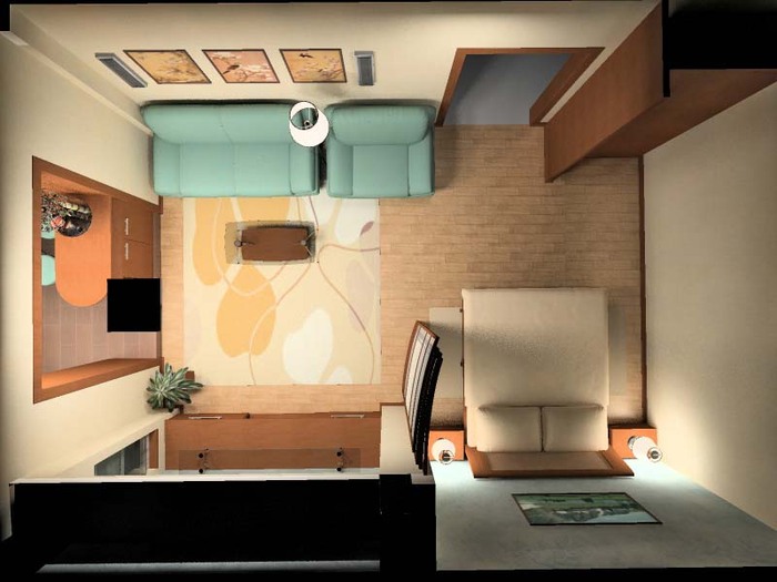 Дизайн маленькой однокомнатной квартиры