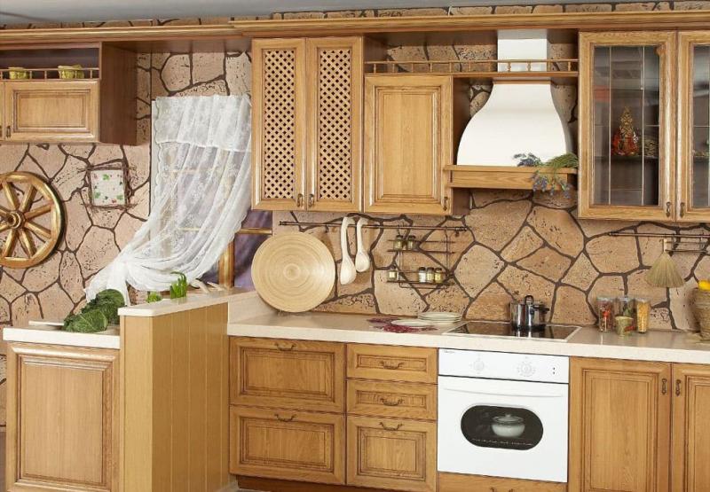 Декоративные панели в интерьере кухни 1