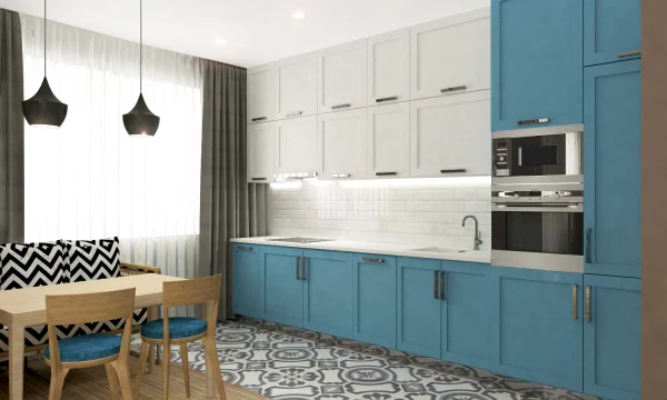 Дизайн интерьера кухни гостиной в современном стиле