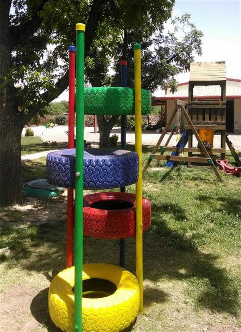 Детские площадки из старых шин 1