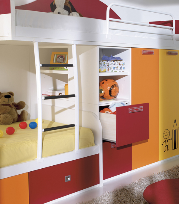 Детская кровать с встроенным шкафом - 6