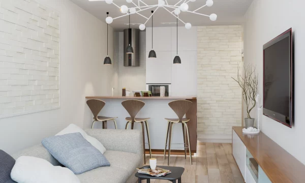 Дизайн проект двухкомнатной квартиры в светлых тонах