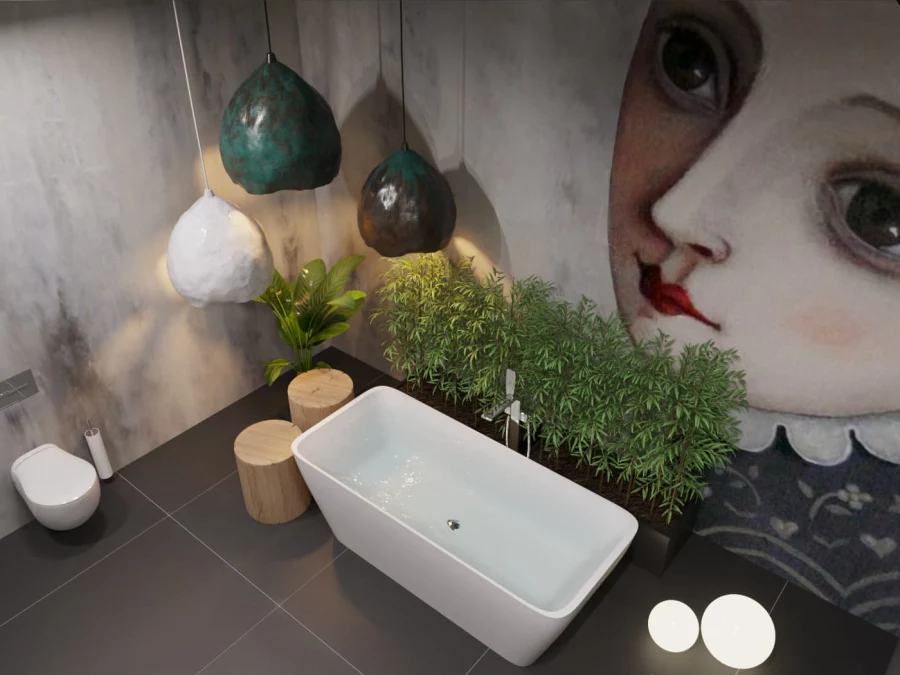 Сказка: Ванная комната в стиле эклектика