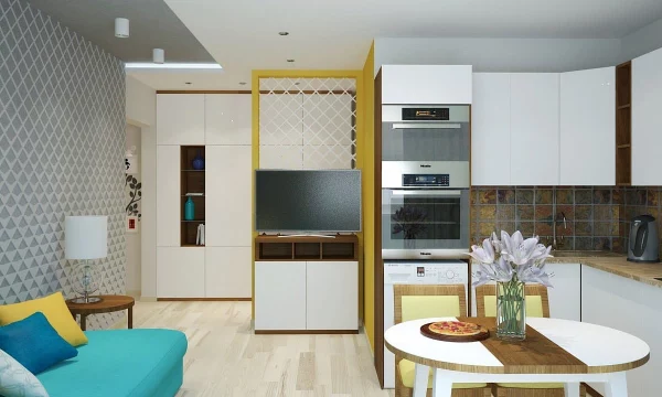 Дизайн-проект кухни-гостиной в современном стиле