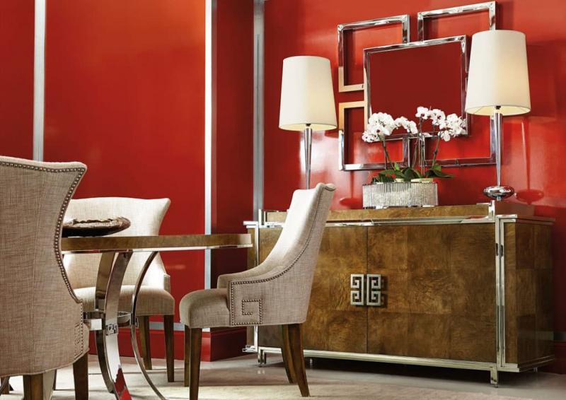 Оттенок Aurora Red в интерьере гостиной 1