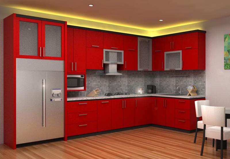 Кухня в красном цвете 3