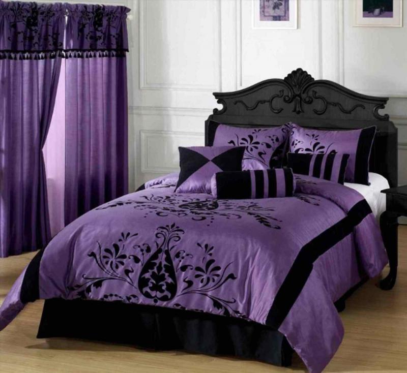 Фиолетовые шторы для спальни 2