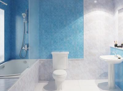 Обшивка стен ванной комнаты пластиковыми панелями 4