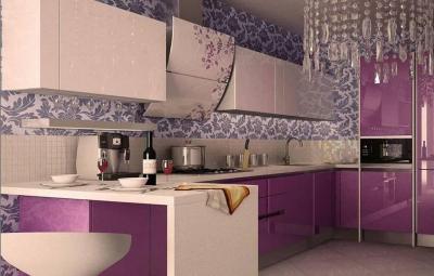 Кухня в фиолетовом цвете 5