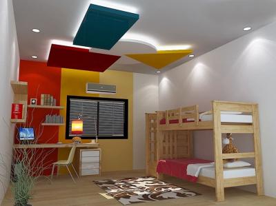 Дизайн потолка из гипсокартона для детской 8