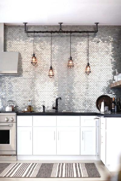Оформление стен на кухне в стиле лофт 5