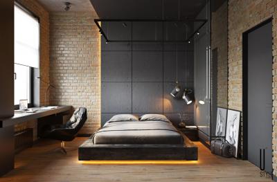 Очень красивая спальня в современном стиле
