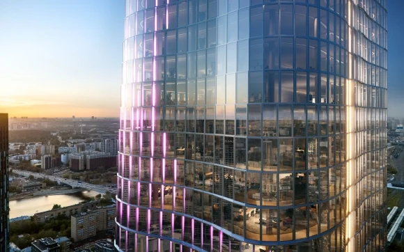 127 тыс. кв. м витражного остекления сформируют округлые фасады новой башни Москва-Сити 127 тыс. кв. м витражного остекления сформируют округлые фасады новой башни Москва-Сити