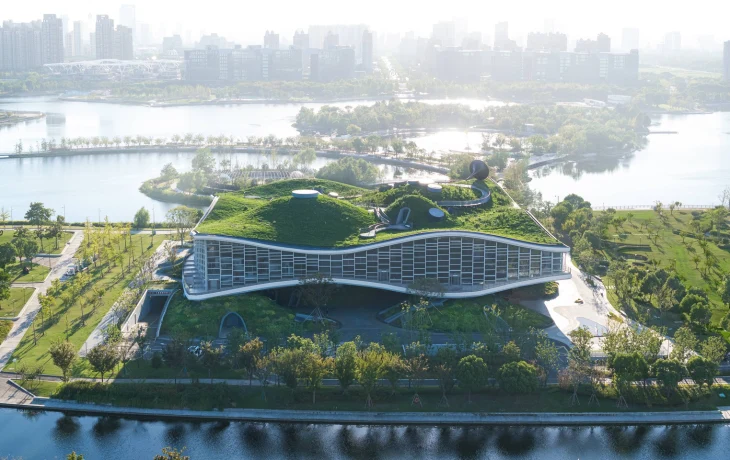 Научный павильон "Волновой куб" в городе Шанхай, Китай