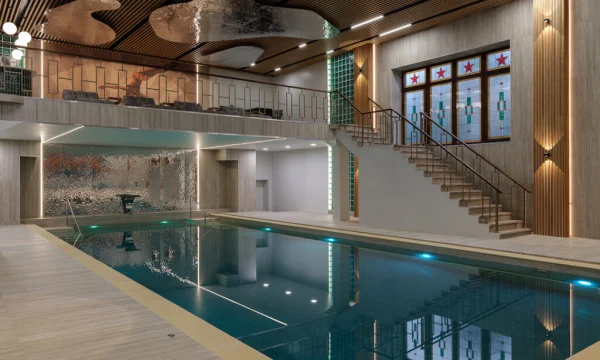 SPA-центр в стиле советского модернизма: эффектный интерьер в Апатитах