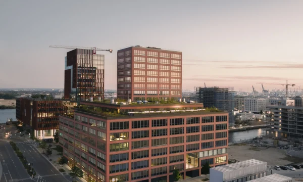 Новое офисное здание EDGE HafenCity в городе Гамбург, Германия