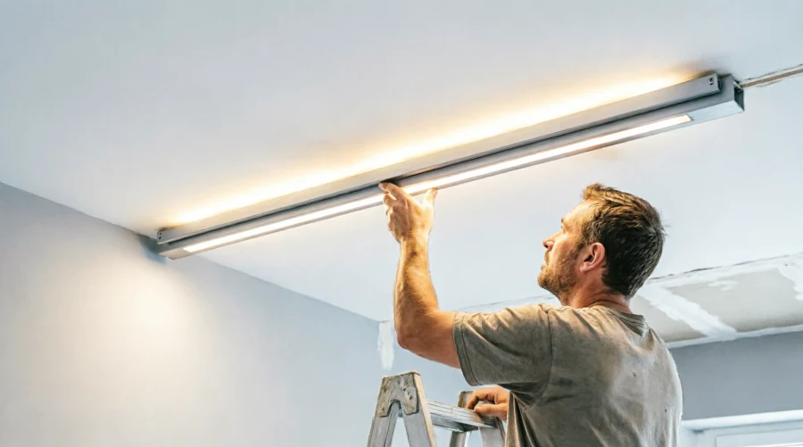 Монтаж парящего натяжного потолка