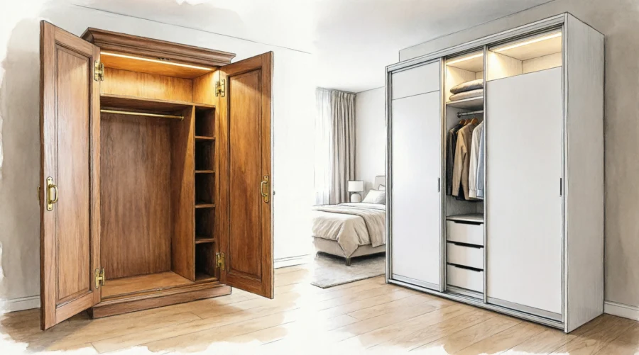 Распашной шкаф и шкаф-купе: ключевые отличия и что лучше выбрать