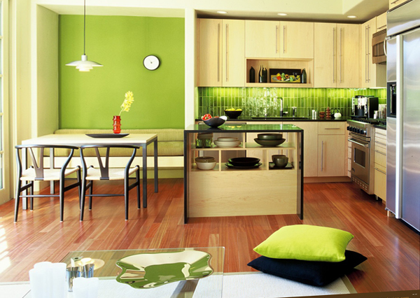 Мебель для кухни в зеленых тонах– 1