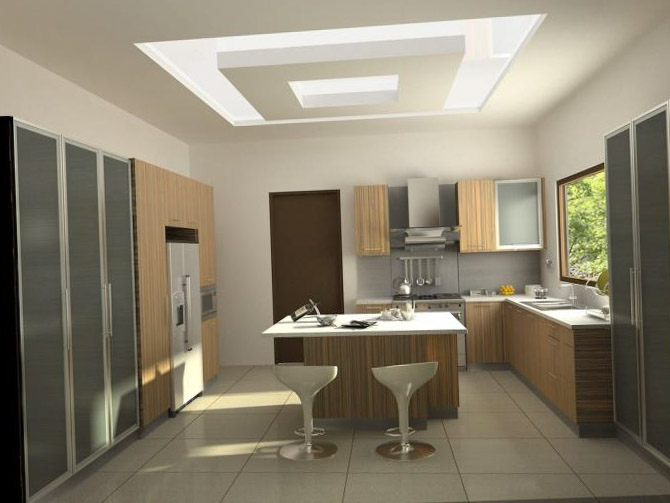 Дизайн потолков кухня