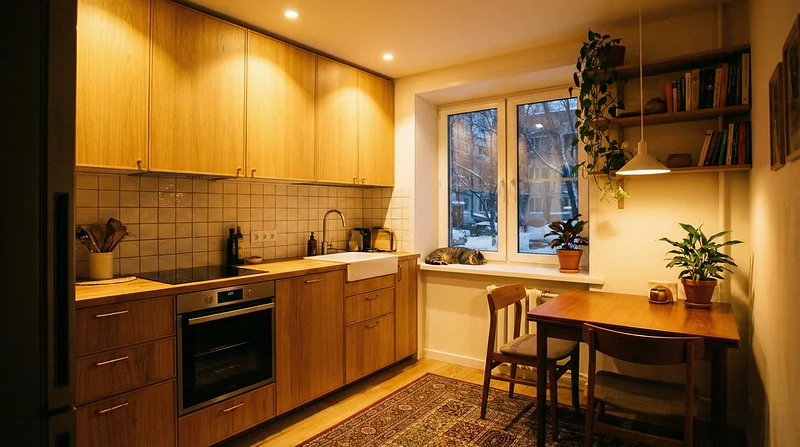 дизайн маленькой кухни