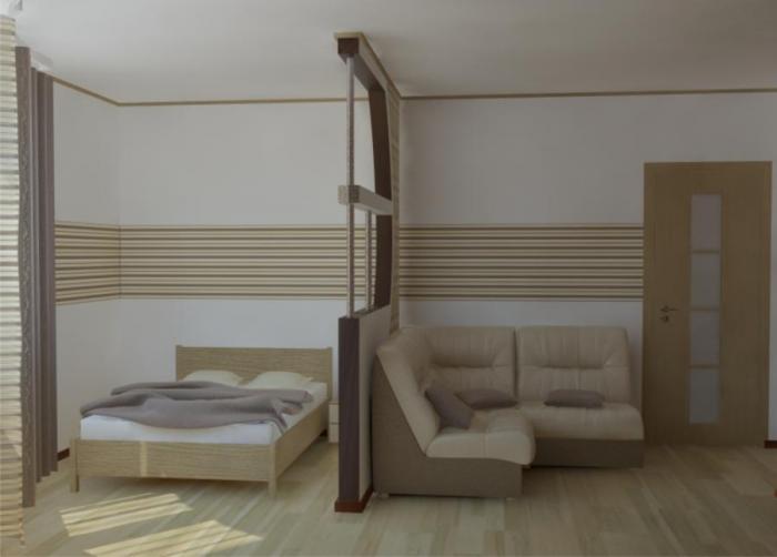 Фото дизайна спальни-гостиной