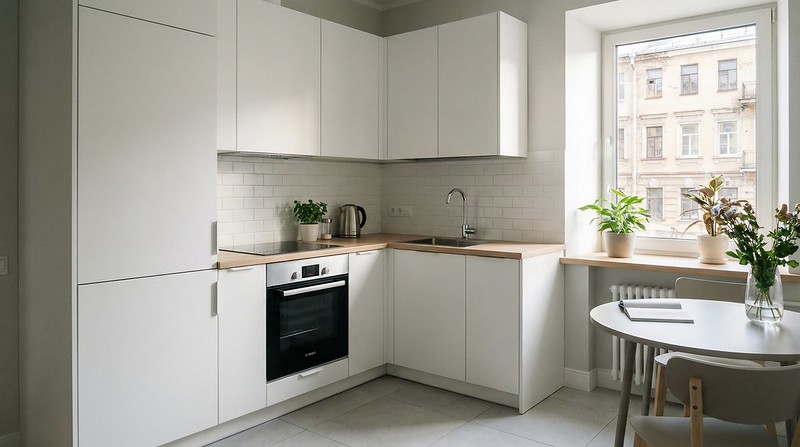 Дизайн маленькой кухни: эргономика, зонирование и выбор материалов для интерьера до 6 м&sup2;