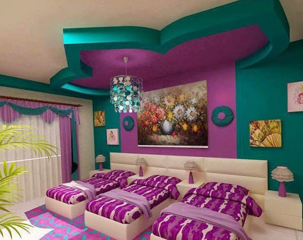 Дизайн потолка детская комната