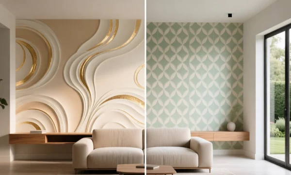 Как выбрать между декоративной штукатуркой и обоями для комнаты Как выбрать между декоративной штукатуркой и обоями для комнаты