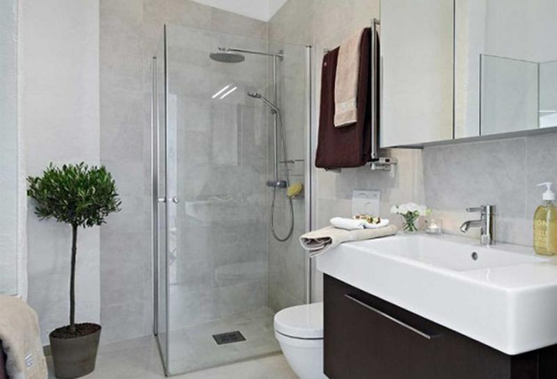 Стильная ванная комната в типовой квартире