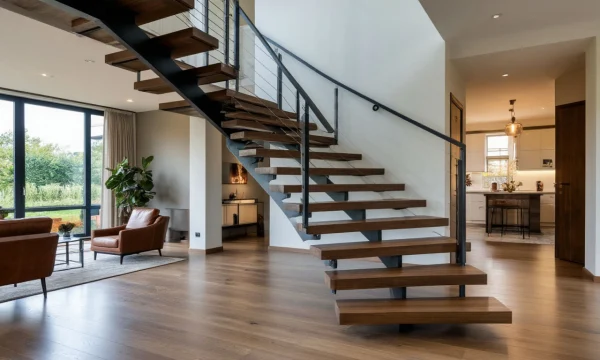 Лестницы на монокосоуре из металла: эстетика и надёжность в одном решении