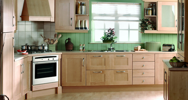 Мебель для кухни в зеленых тонах - 7