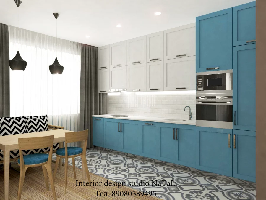Дизайн интерьера кухни гостиной в современном стиле