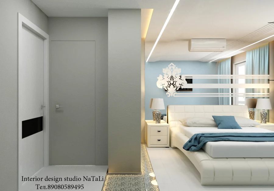 Дизайн интерьера спальни в ЖК Пара