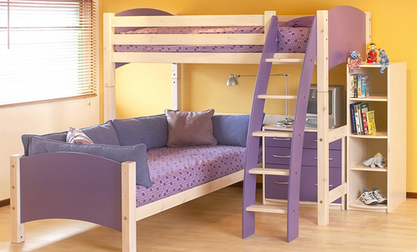 Детская кровать с встроенным диваном - 4