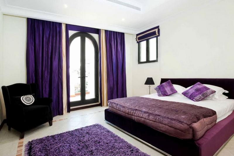 Фиолетовые шторы для спальни 4